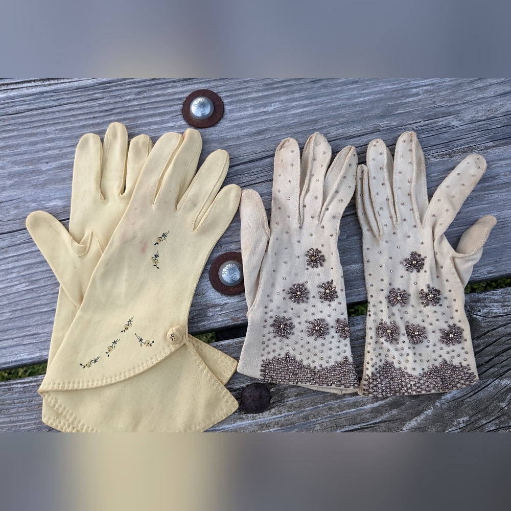 Decorated Vintage Gloves